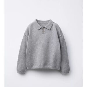 Zara Heather Gray Polo Shirt
